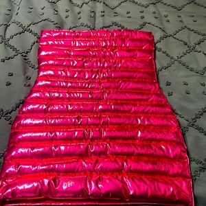 NWT pink metallic tube dress women size Medium